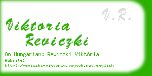viktoria reviczki business card